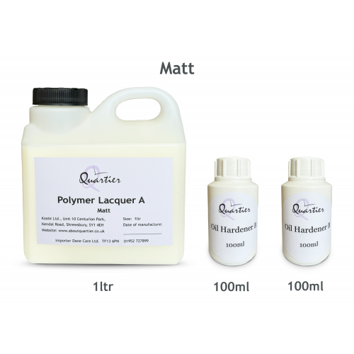 AboutQuartier Polymer Lacquer 2K Matt 1ltr + Hardener 200ml  380.0102.1200 (DC)